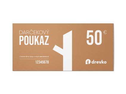 poukaz 50 drevko