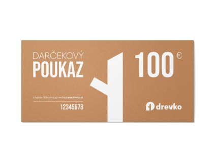 poukaz 100 drevko