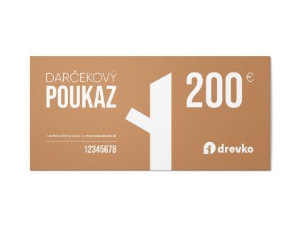 poukaz 200 drevko
