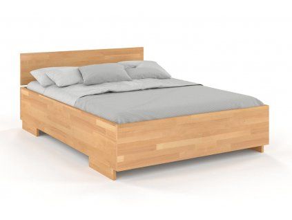 Masívna posteľ Bergman High buk (Farba Prírodná, Rozmer postele 90 x 200 cm)