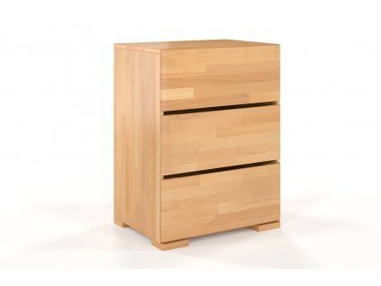 Drevená komoda buk Sandemo 3S60  (Farba Prírodná)