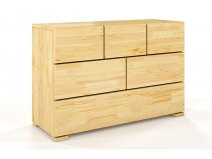 Komoda z masívu borovica Hessler 6 (Farba Prírodná)