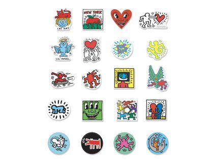 Drevené magnetky Keith Haring