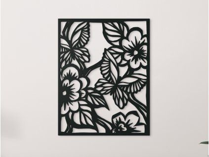 Elegantný obraz Motýlia záhrada (Farba obrazu Sivá, Rozmer obrazu 29,5 x 23,5 cm)