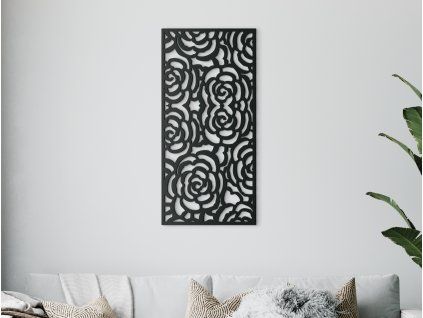Moderný obraz na stenu Kvety v záhrade (Farba obrazu Sivá, Rozmer obrazu 31 x 14,5 cm)