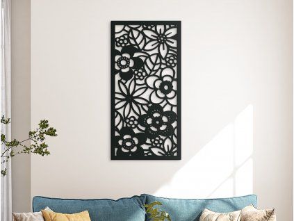 Obraz na stenu Kvetinová záhrada (Farba obrazu Sivá, Rozmer obrazu 31,5 x 15,5 cm)