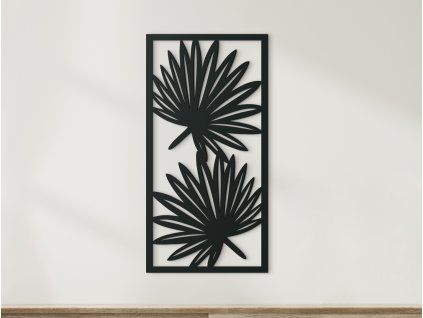 Obraz na stenu Listy (Farba obrazu Sivá, Rozmer obrazu 31,5 x 16 cm)