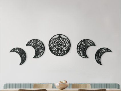 Viacdielna mandala na stenu Mesiac