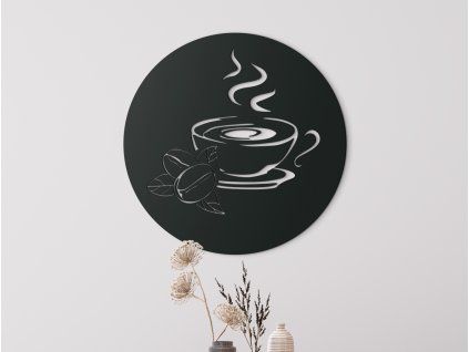 Obraz na stenu Lahodná káva (Farba obrazu Sivá, Rozmer obrazu 31,5 x 31,5 cm)