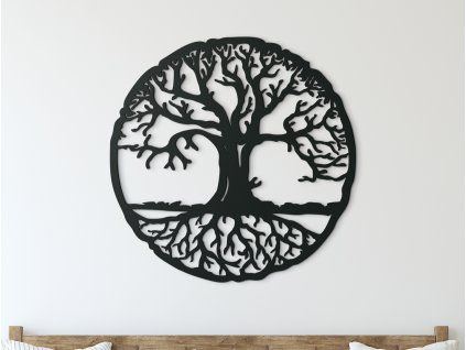 Drevený obraz Strom života Jedinečnosť (Farba obrazu Sivá, Rozmer obrazu 20 x 20 cm)