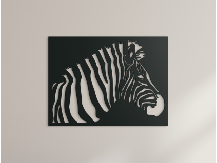 Drevený obraz na stenu Zebra (Farba obrazu Sivá, Rozmer obrazu 22,5 x 30 cm)