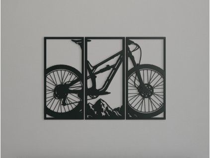 3-dielny obraz Bicykel (Farba obrazu Sivá, Rozmer obrazu 31,5 x 46,5 cm)
