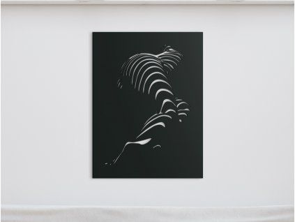 Abstraktný obraz na stenu Pruhy (Farba obrazu Sivá, Rozmer obrazu 30 x 22,5 cm)
