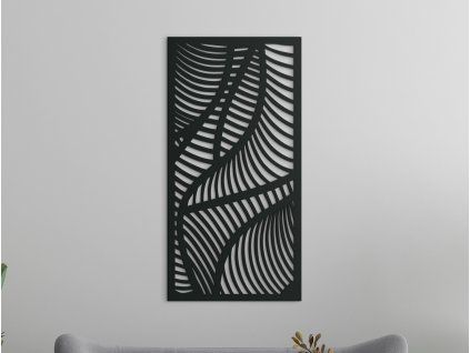 Moderný obraz na stenu Vlnenie (Farba obrazu Sivá, Rozmer obrazu 31,5 x 15,5 cm)