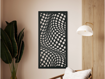 Drevený abstraktný obraz Sieťovina (Farba obrazu Sivá, Rozmer obrazu 31,5 x 15,5 cm)