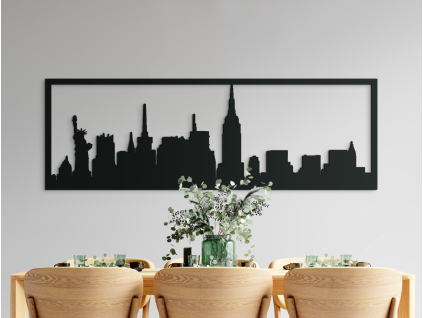 Obraz New York panoráma (Farba obrazu Sivá, Rozmer obrazu 20,5 x 62 cm)