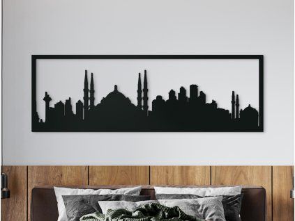 Obraz Istanbul panoráma (Farba obrazu Sivá, Rozmer obrazu 20,5 x 62 cm)
