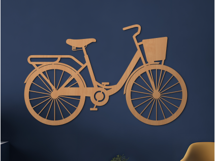 Nálepka na stenu Retro bicykel (Farba obrazu Sivá, Rozmer obrazu 28,5 x 45,5 cm)