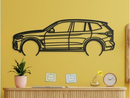Moderná nálepka BMW X3 (Farba obrazu Sivá, Rozmer obrazu 21,5 x 60 cm)