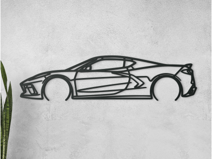 Nálepka 21 C8 Corvette (Farba obrazu Sivá, Rozmer obrazu 15,5 x 60 cm)