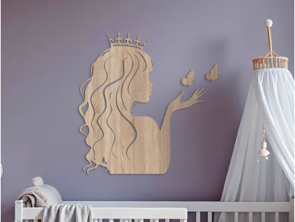 Nálepka do detskej izby Princezná a motýle
