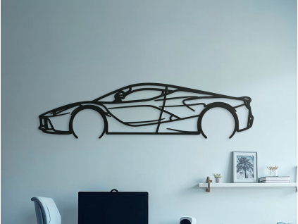 Drevený obraz na stenu 16 LaFerrari (Farba obrazu Sivá, Rozmer obrazu 18 x 60 cm)
