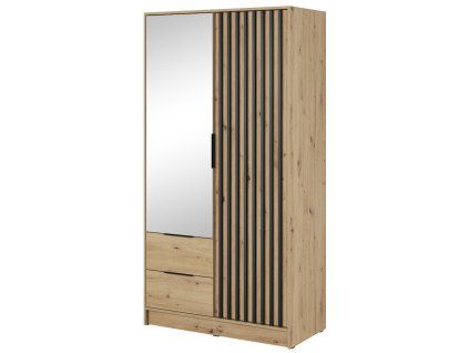 NELLY 2D SATNIKOVA SKRINA SO ZRKADLOM DUB ARTISAN CIERNA (1)