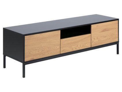 TV stolík Seaford 140 - dub divoký / čierna