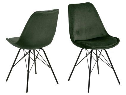 2x Jedálenská stolička Eris - zelená / čierna