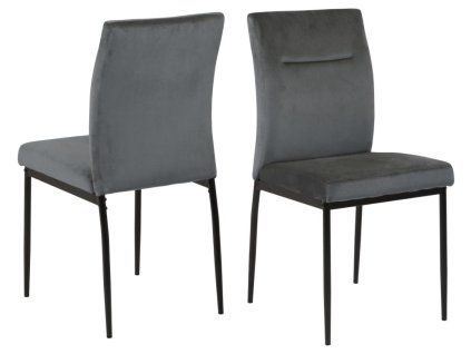 2x Jedálenská stolička Demi - tmavosivá / čierna