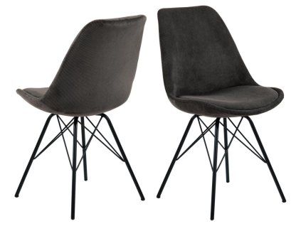 2x Jedálenská stolička Eris - antracit / čierna