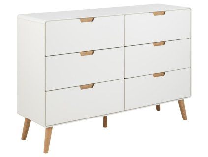 Zásuvková komoda Lowell 6S - biela