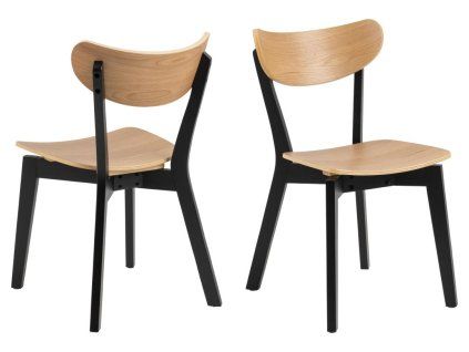 2x Jedálenská stolička Roxby - dub / čierna