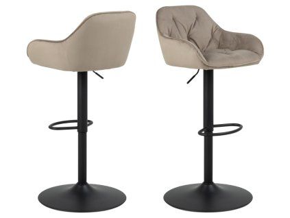 2x Barová stolička Brooke - béžová (Vic) / čierna