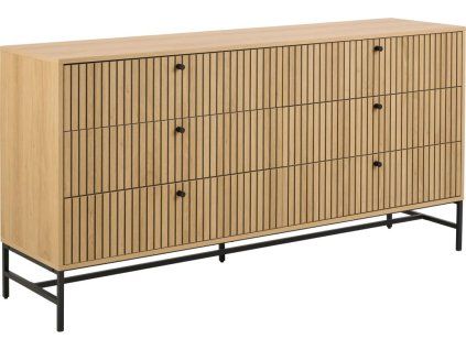 Zásuvková komoda Albany 6S - dub / čierna
