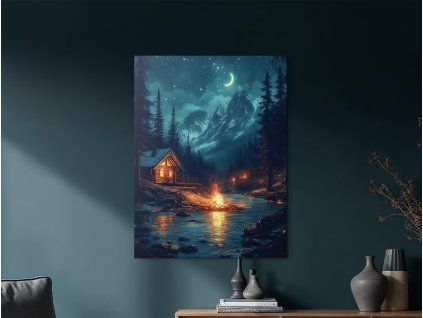 Obraz Ticho pod horami (Farba rámu Bez rámu, Povrchová úprava Matná, Veľkosť obrazu A4)