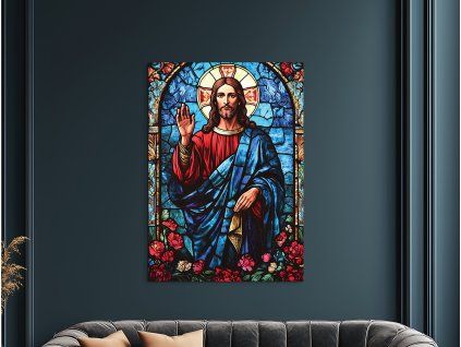 Obraz Žehnajúci Kristus (Farba rámu Bez rámu, Povrchová úprava Matná, Veľkosť obrazu A4)