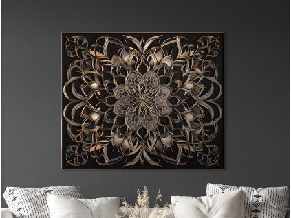 Nástenná mandala Hrejivý ornament (Povrchová úprava Matná, Rozmer obrazu 33,5 x 39,5 cm)
