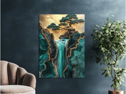Strom života Vodopád (Farba rámu Bez rámu, Povrchová úprava Matná, Veľkosť obrazu A4)