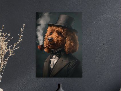 Obraz Elegantný pudel (Farba rámu Bez rámu, Povrchová úprava Matná, Veľkosť obrazu A4)