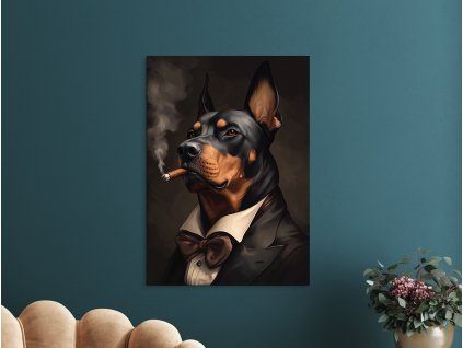 Moderný obraz Doberman boss (Farba rámu Bez rámu, Povrchová úprava Matná, Veľkosť obrazu A4)