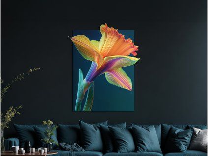Obraz Farebný narcis (Povrchová úprava Matná, Rozmer obrazu 42 x 34 cm)