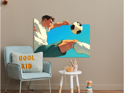 Obraz na stenu Futbalista (Povrchová úprava Matná, Rozmer obrazu 33,5 x 44,5 cm)