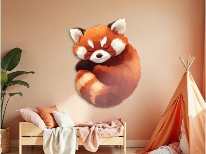 Obraz Spiaca červená panda (Povrchová úprava Matná, Rozmer obrazu 45 x 35,5 cm)