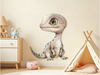 Detský obraz Okatý dinosaurus (Povrchová úprava Matná, Rozmer obrazu 48 x 38 cm)