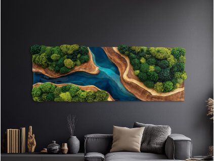 Tlačený machový obraz Prelínanie (imitácia) (Povrchová úprava Matná, Rozmer obrazu 25 x 67,5 cm)