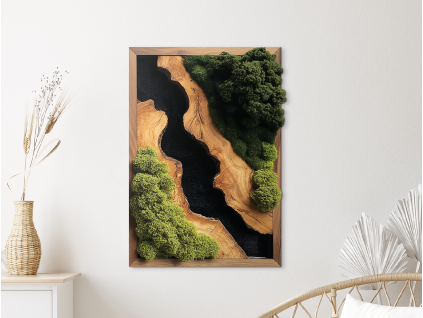Tlačený machový obraz Útes (imitácia) (Povrchová úprava Matná, Rozmer obrazu 37,5 x 26,5 cm)