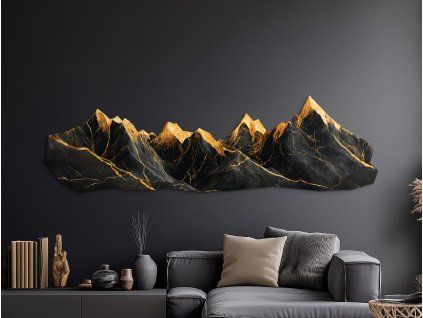 Obraz na stenu Zlaté horizonty (Povrchová úprava Matná, Rozmer obrazu 18,5 x 63 cm)