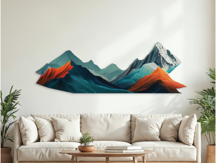 Obraz Farebná hra hôr (Povrchová úprava Matná, Rozmer obrazu 21 x 63 cm)