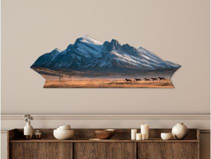 Obraz na stenu Majestátny dupot hôr (Povrchová úprava Matná, Rozmer obrazu 19 x 56 cm)